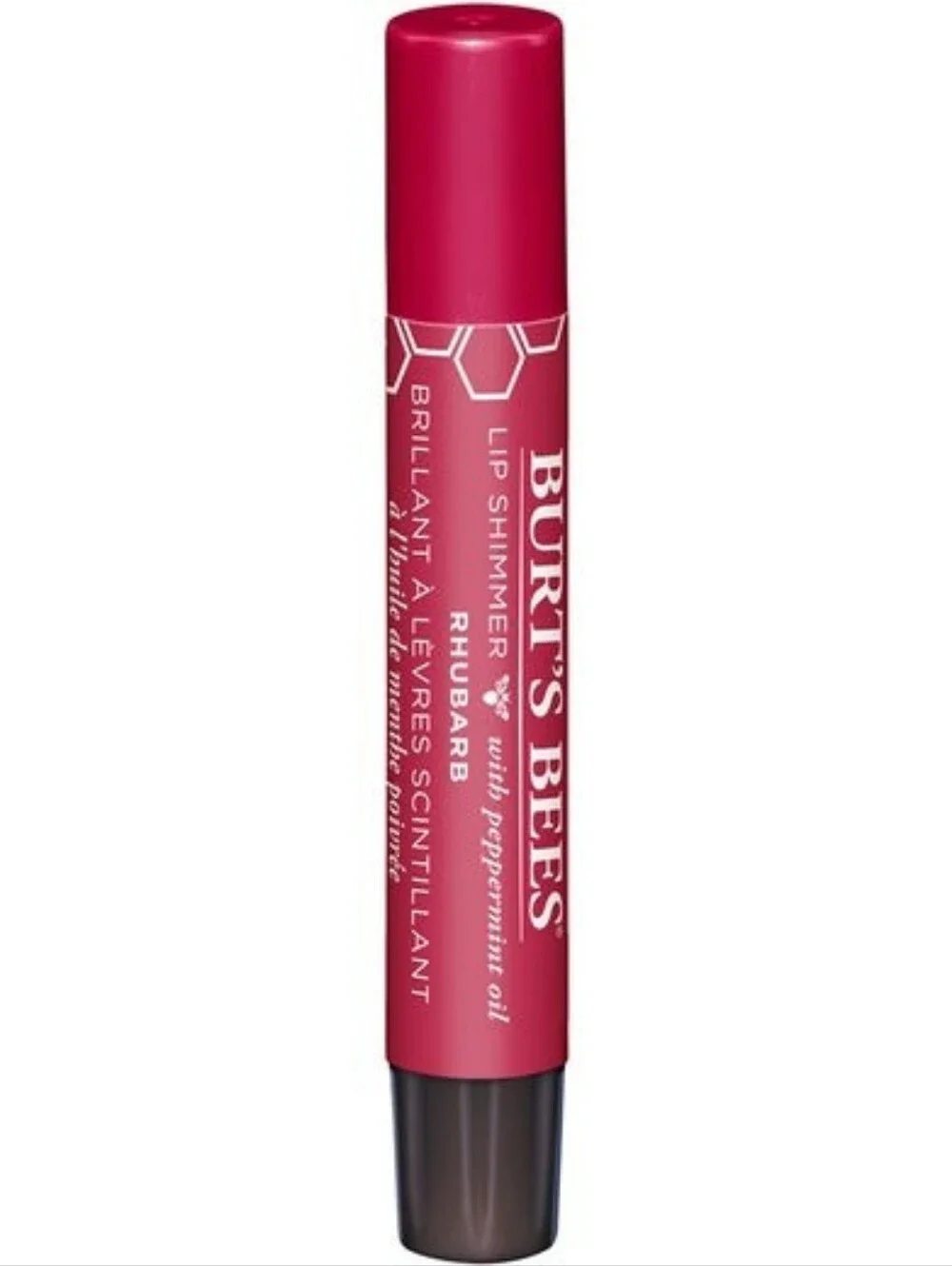 Burt's Bees Rhubarb Lip Shimmer 0.09 oz. New